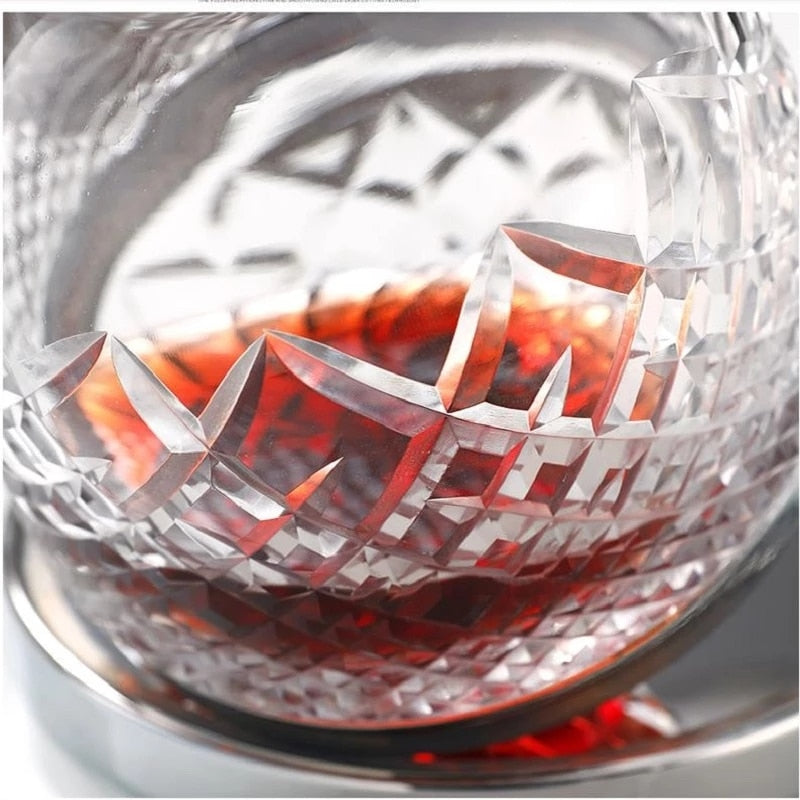 Sikunuo | Elegant Crystal Spinning Glass Wine Decanter
