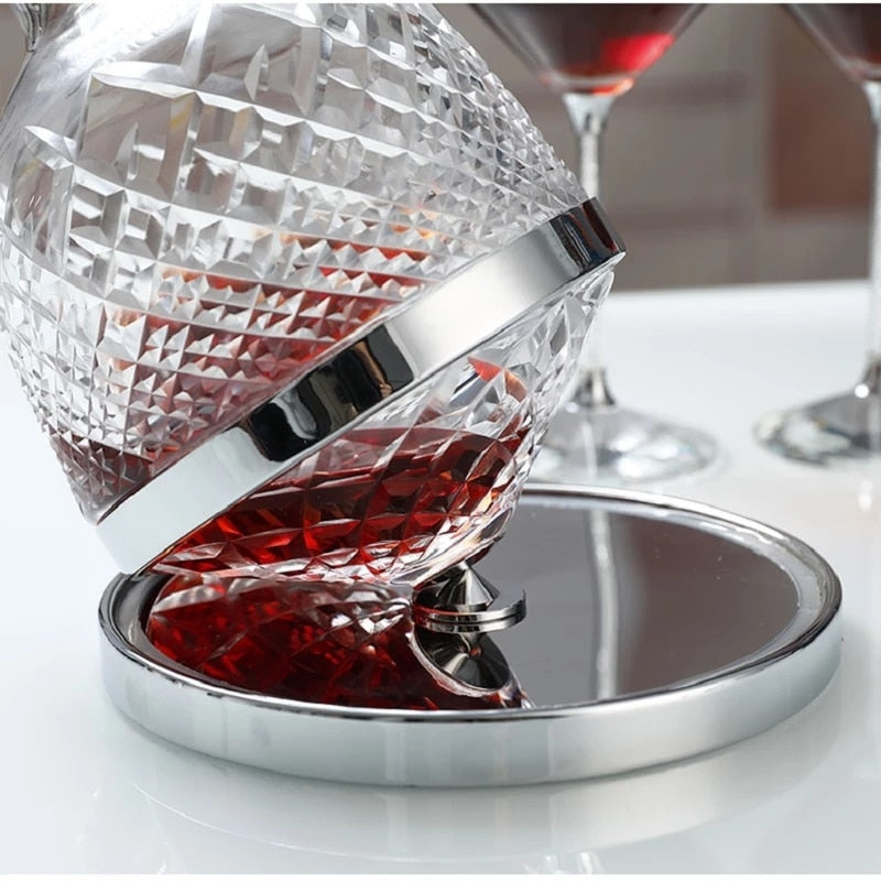Sikunuo | Elegant Crystal Spinning Glass Wine Decanter