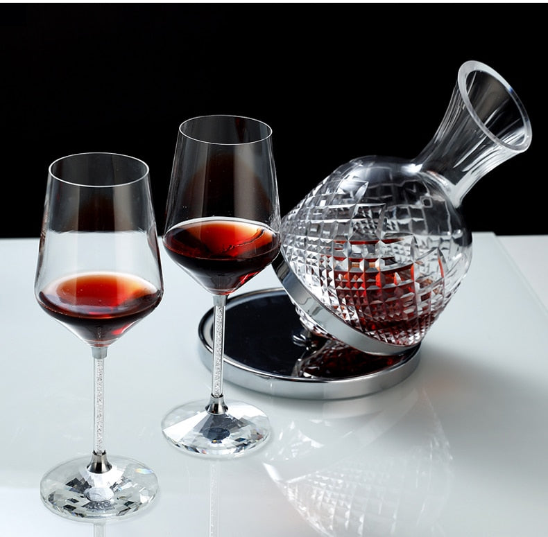 Sikunuo | Elegant Crystal Spinning Glass Wine Decanter