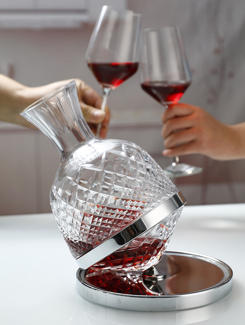 Sikunuo | Elegant Crystal Spinning Glass Wine Decanter