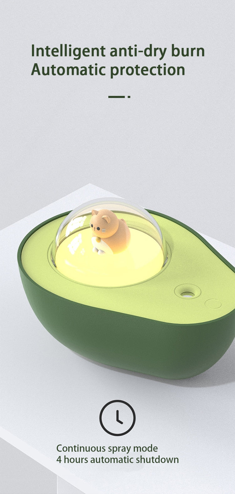 Sikunuo | Cute Avocado Humidifier Night Lamp