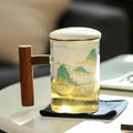 Sikunuo | Creative Separated Tea Filter Ceramic Cup Set