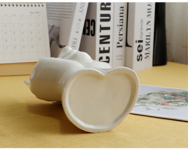 Sikunuo | Ceramic Abstract  Human Face Flower Vase