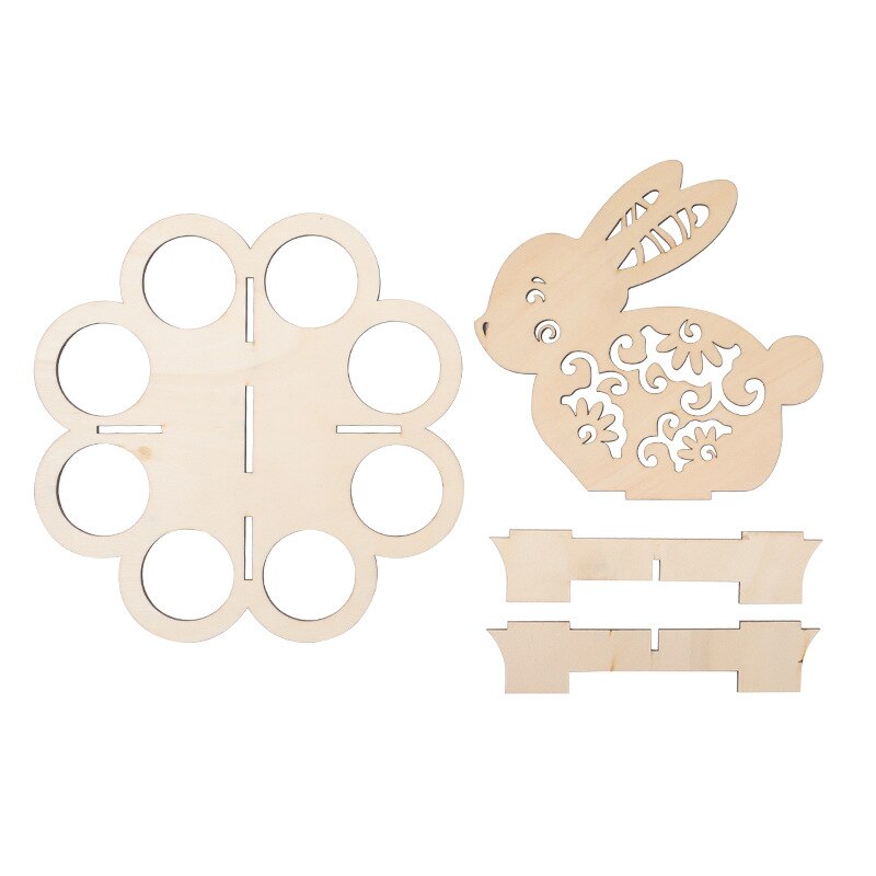 Sikunuo | Creative Easter Wooden Bunny Egg Rack