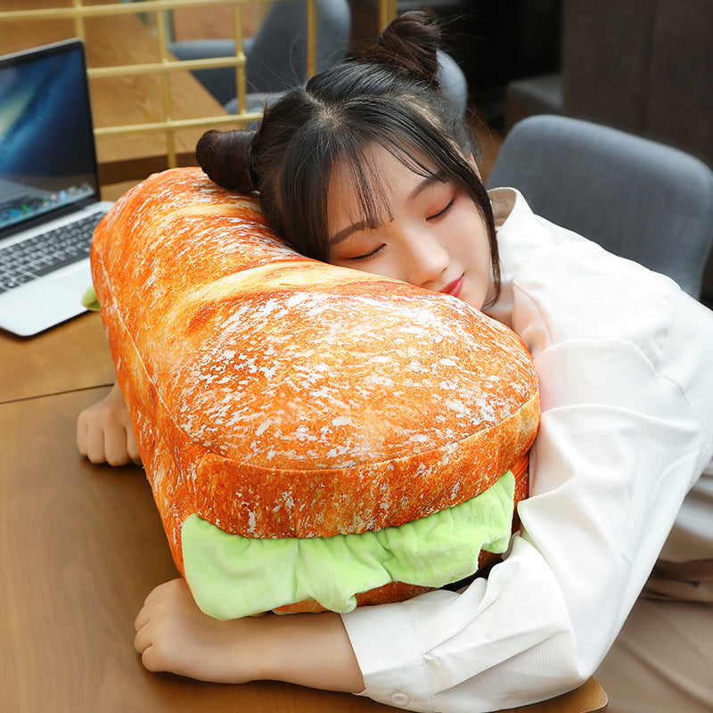 Sikunuo | 2in1 Comfy Hamburger Pillow Seat Cushion