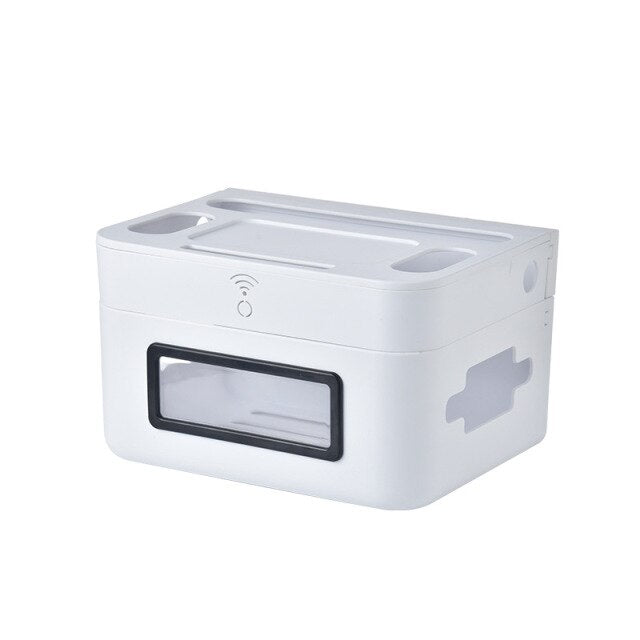 Sikunuo | Wall-Mounted Wifi Cable Socket Storage Organizer Box