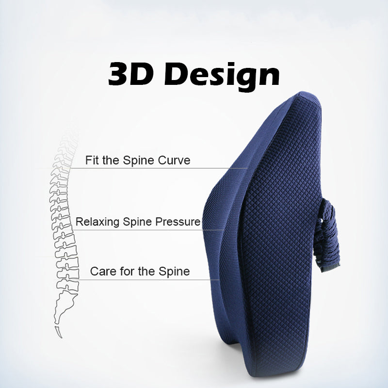 Sikunuo | Office Chair Memory Foam Cushion Pillow Set