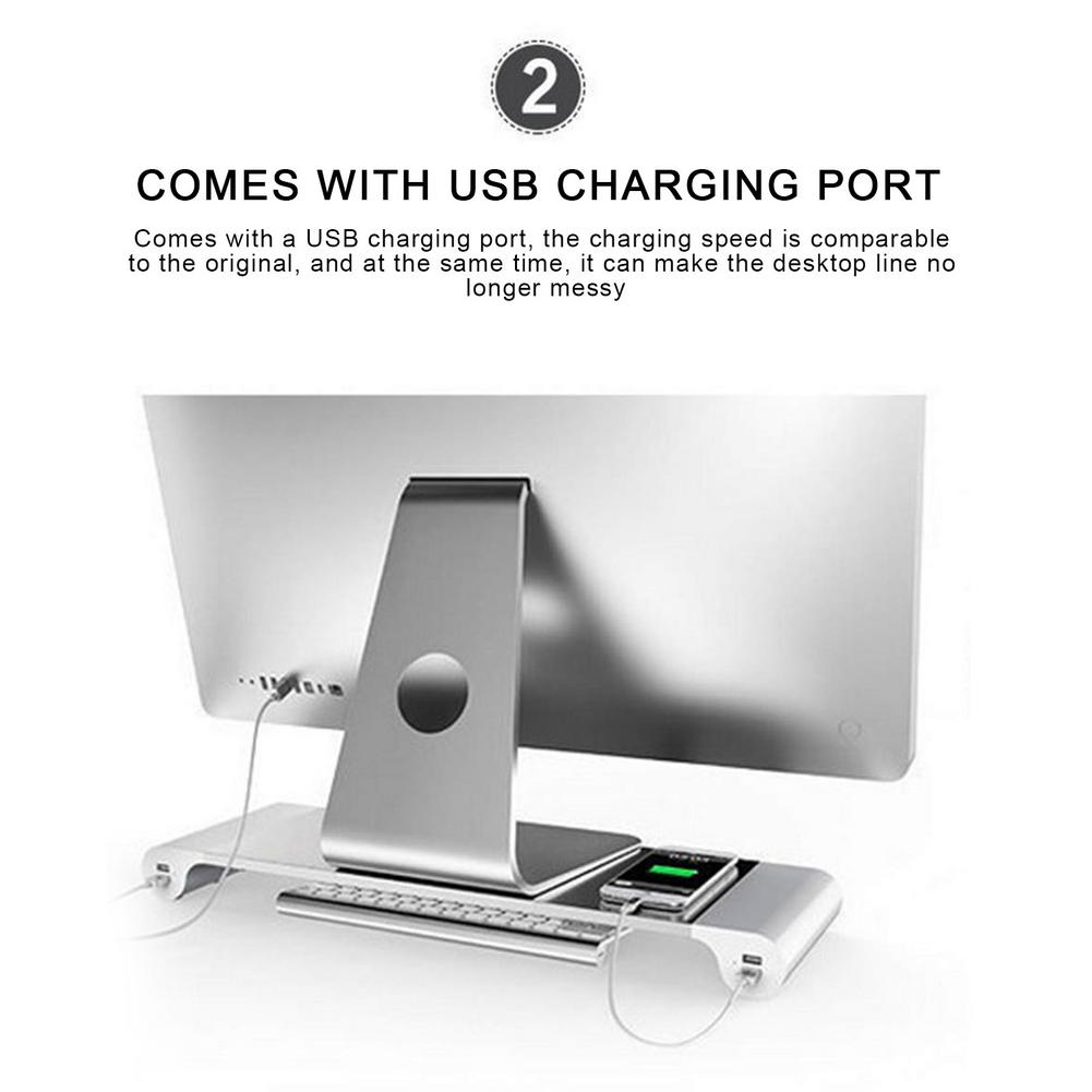 Sikunuo | Universal USB Phone Charging Monitor Riser Stand