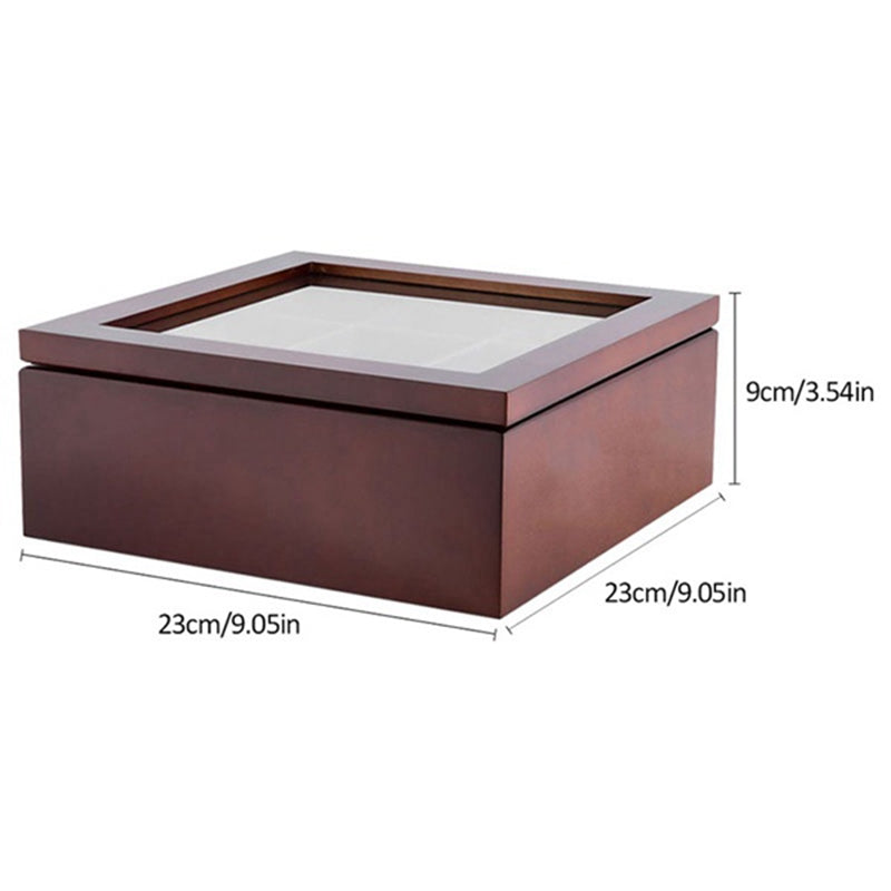 Sikunuo | Large Grid Caddy Wood Tea Storage box