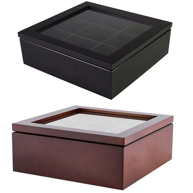 Sikunuo | Large Grid Caddy Wood Tea Storage box
