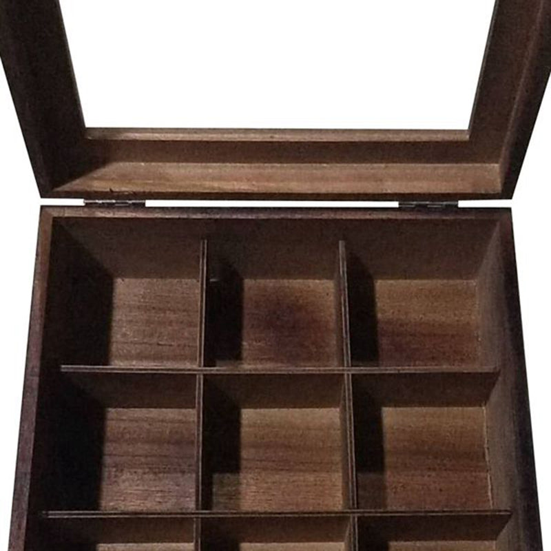 Sikunuo | Large Grid Caddy Wood Tea Storage box