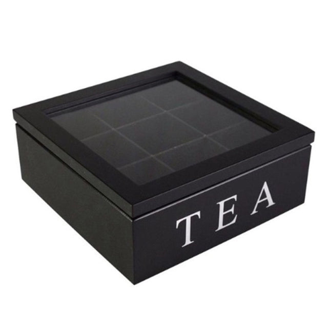 Sikunuo | Large Grid Caddy Wood Tea Storage box