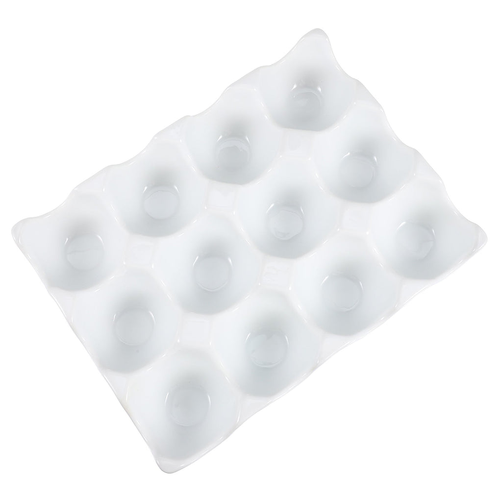 Sikunuo | Creative 6 Grids White Ceramic Egg Tray