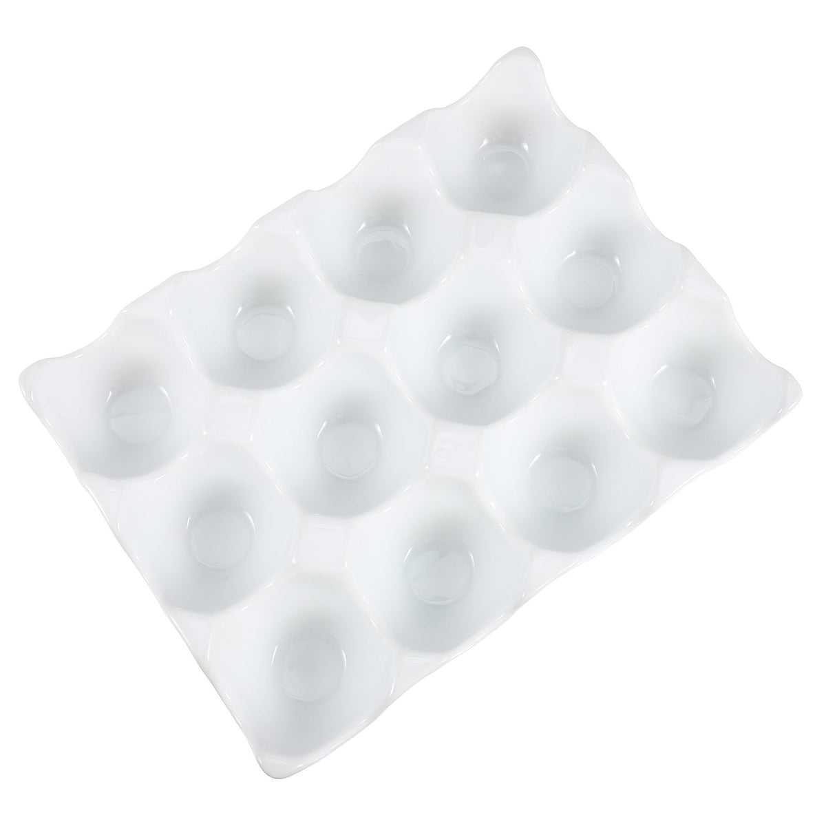 Sikunuo | Creative 6 Grids White Ceramic Egg Tray