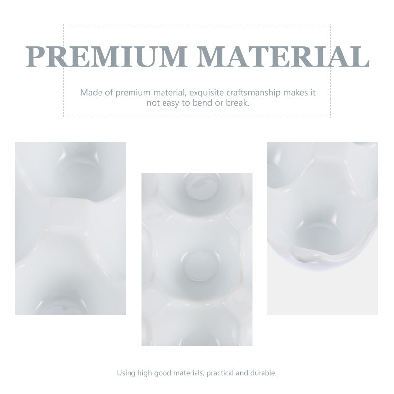 Sikunuo | Creative 6 Grids White Ceramic Egg Tray