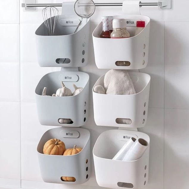 Sikunuo | Wall-Mounted Simple Hanging Stackable Storage Basket
