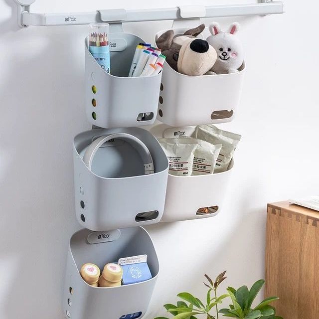 Sikunuo | Wall-Mounted Simple Hanging Stackable Storage Basket