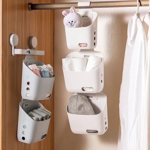 Sikunuo | Wall-Mounted Simple Hanging Stackable Storage Basket