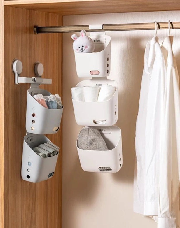 Sikunuo | Wall-Mounted Simple Hanging Stackable Storage Basket