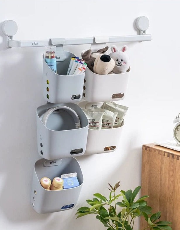 Sikunuo | Wall-Mounted Simple Hanging Stackable Storage Basket