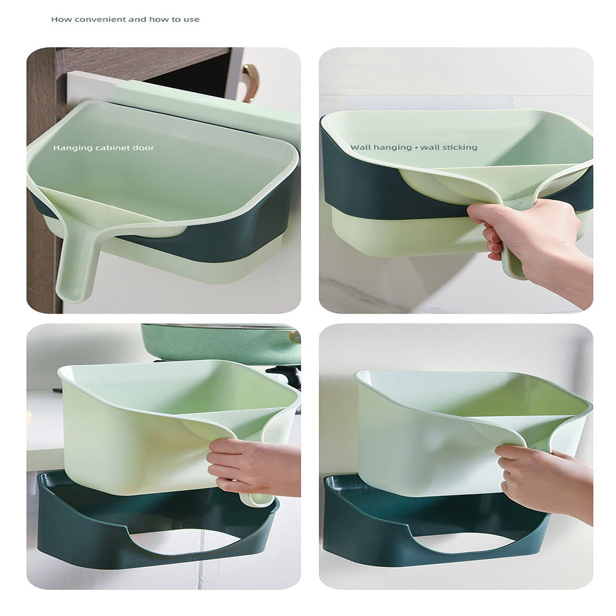 Sikunuo | Cabinet Door Removable Kitchen Trash Can