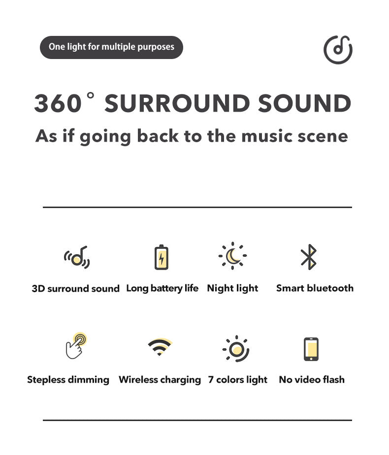 Sikunuo | Moon Star Wireless Charging Night Lamp