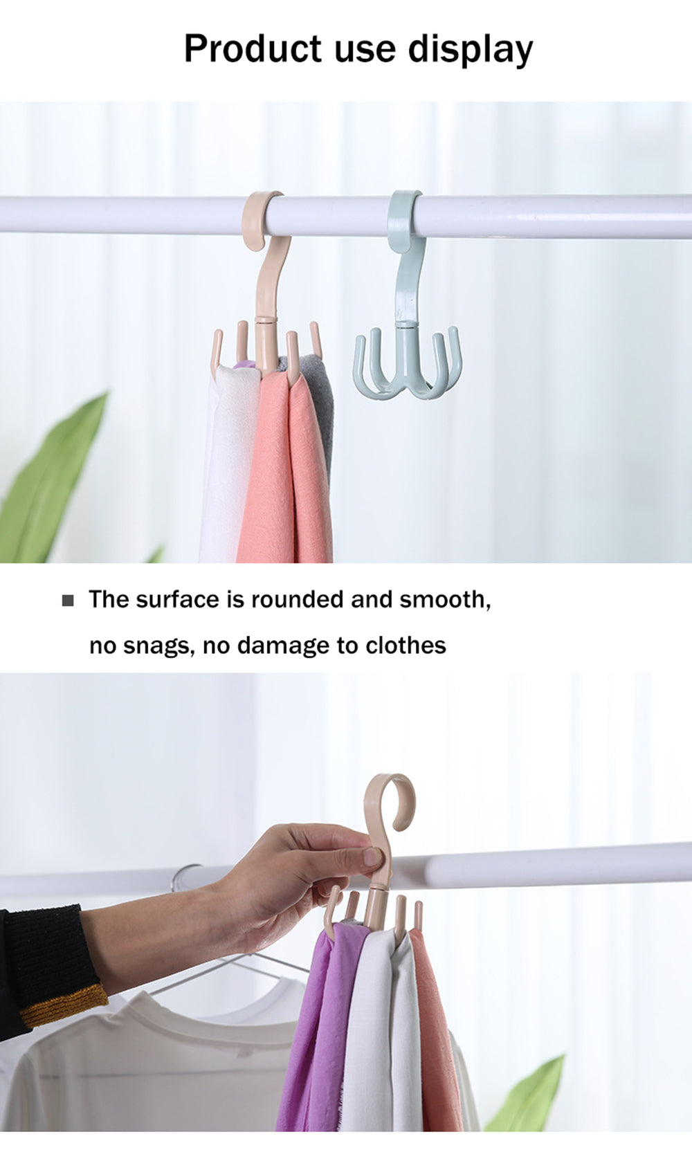 Sikunuo | Rotating Four-Claw Wardrobe Organizer Hanger