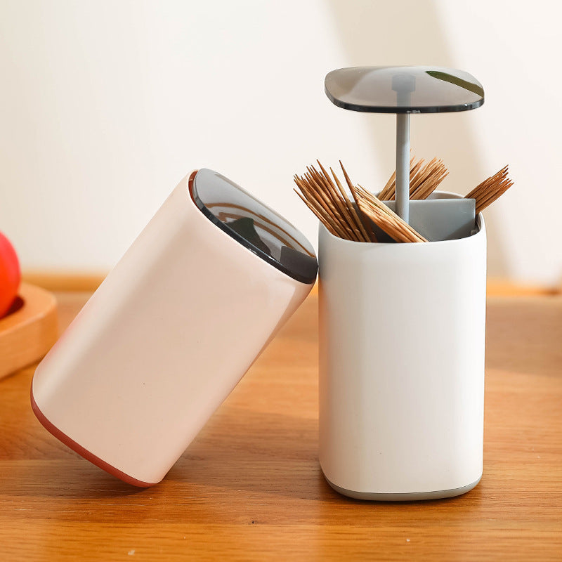 Sikunuo | Elegant Pop-Up Toothpick Cotton Swab Storage Dispenser