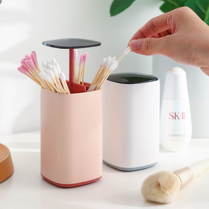 Sikunuo | Elegant Pop-Up Toothpick Cotton Swab Storage Dispenser