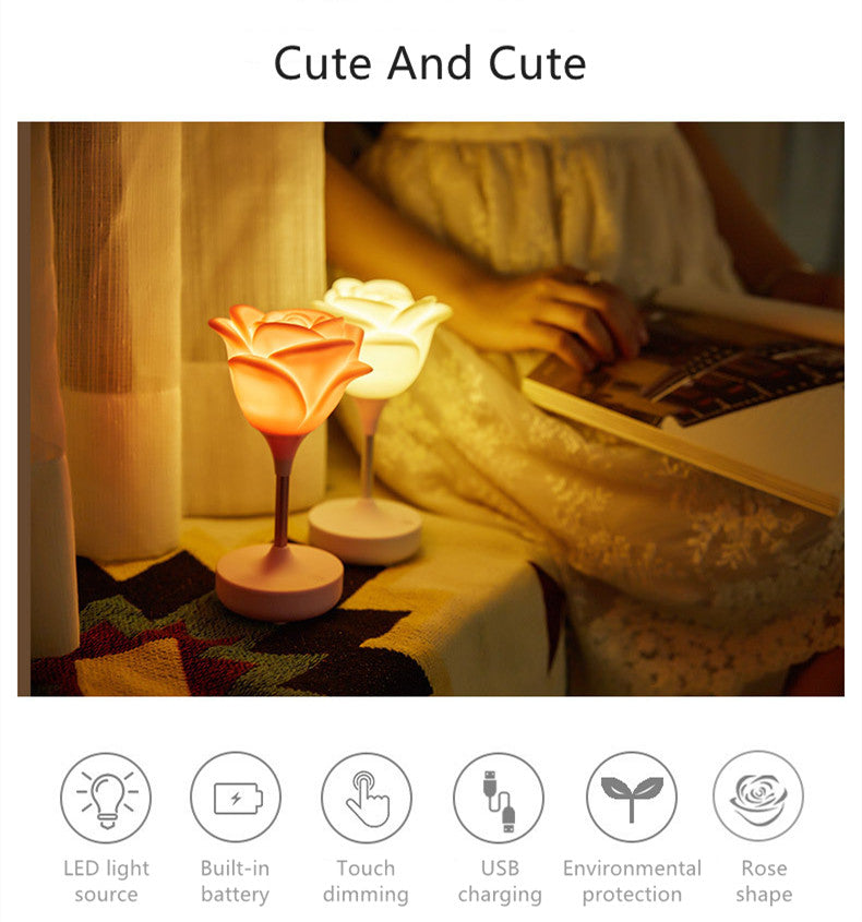 Sikunuo | Rose Flower Romantic Touch Night Light