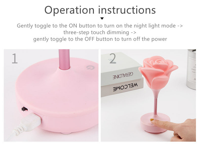 Sikunuo | Rose Flower Romantic Touch Night Light