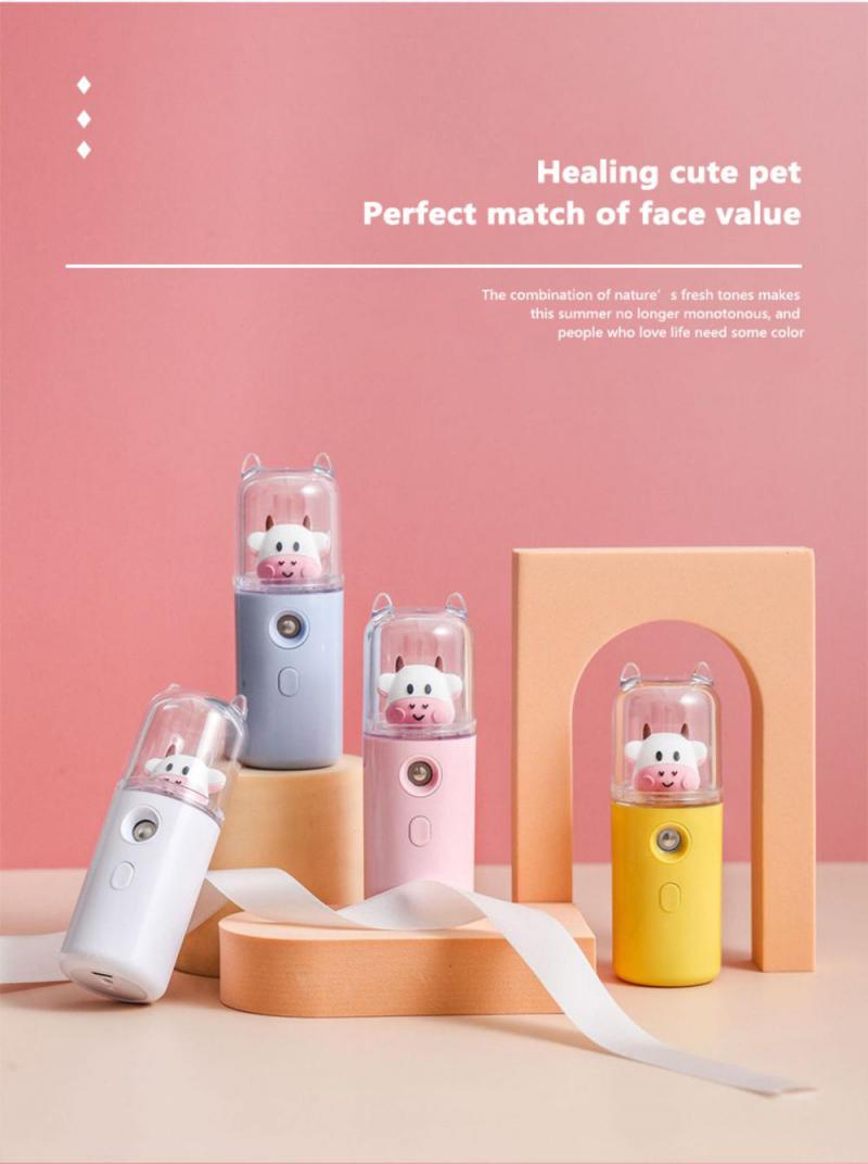 Sikunuo | USB Cartoon Animal Rechargeable Mini Face Steamer