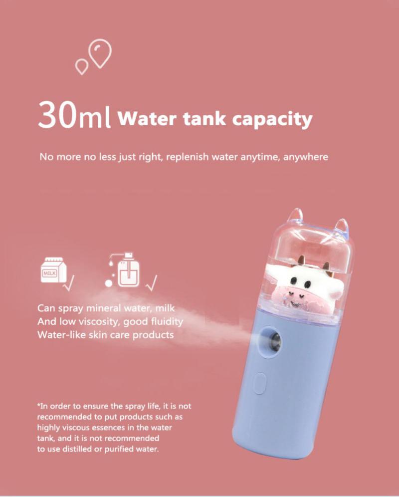 Sikunuo | USB Cartoon Animal Rechargeable Mini Face Steamer