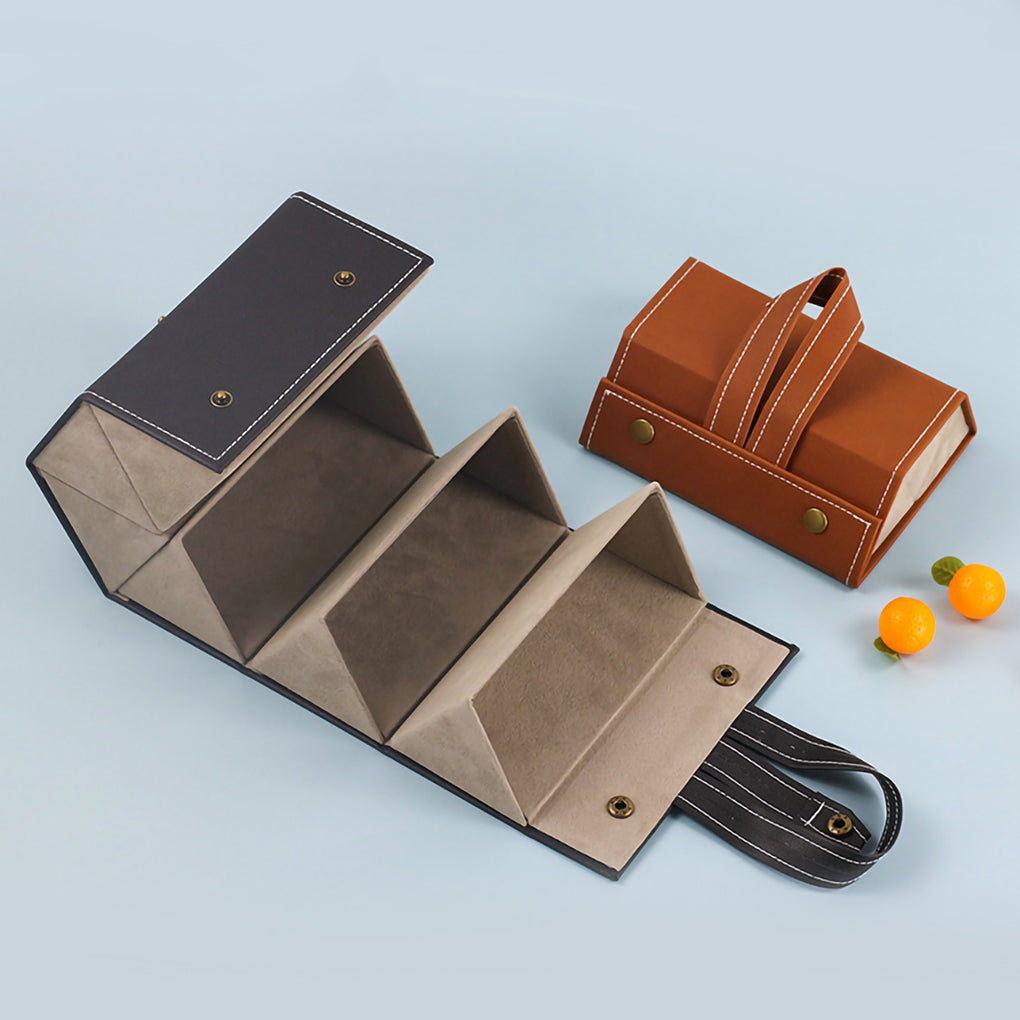 Sikunuo | Folding Leather Travel Eyeglasses Organizer