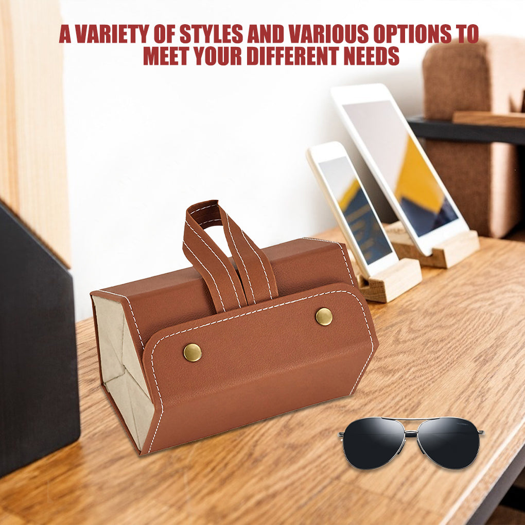 Sikunuo | Folding Leather Travel Eyeglasses Organizer