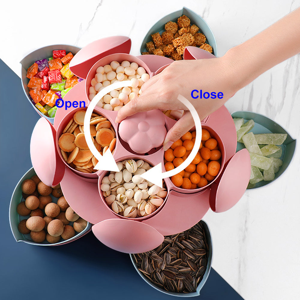 Sikunuo | Two-Layer Rotating Flower Candy Snack Box