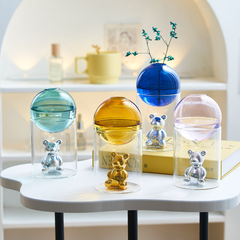 Sikunuo | Transparent Double Glass Terrarium Art Vase