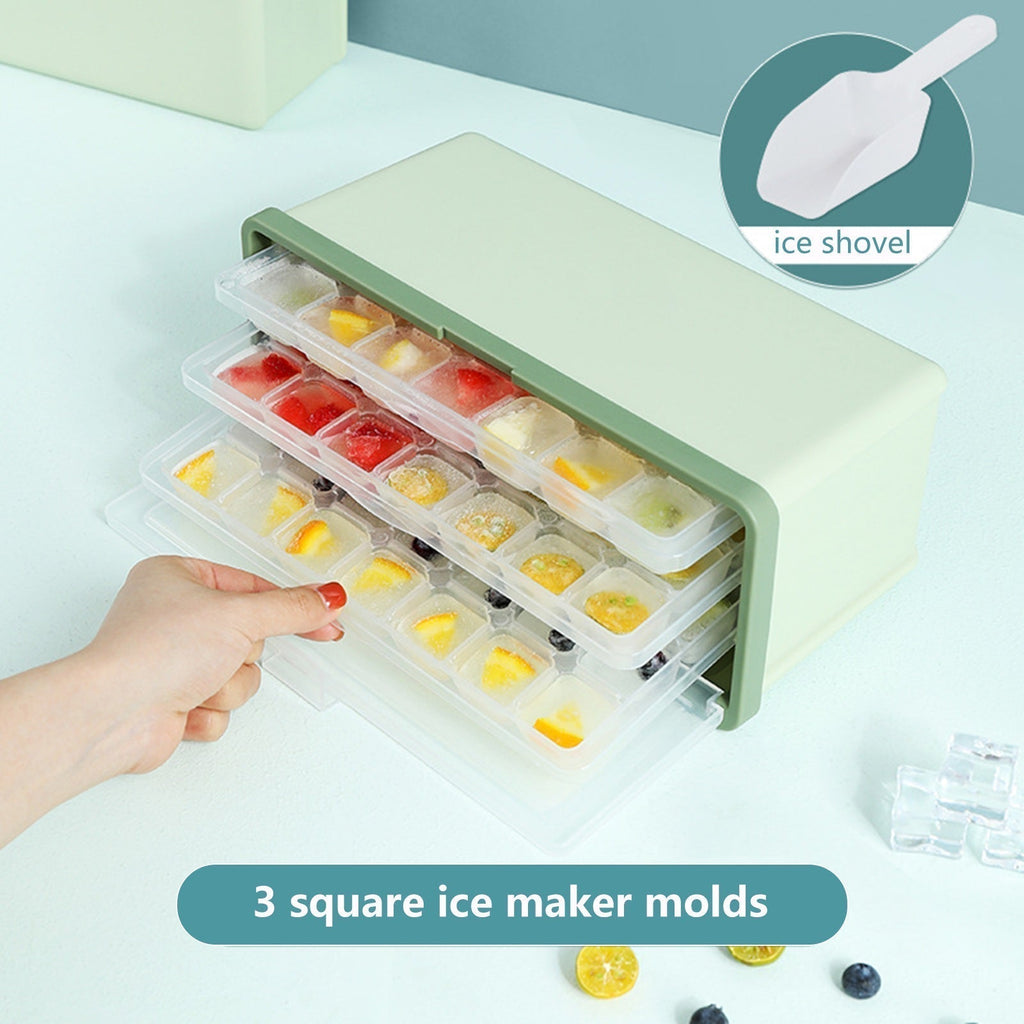 Sikunuo | Three-Layer Ice Cube Tray Box