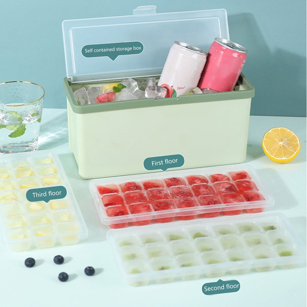 Sikunuo | Three-Layer Ice Cube Tray Box