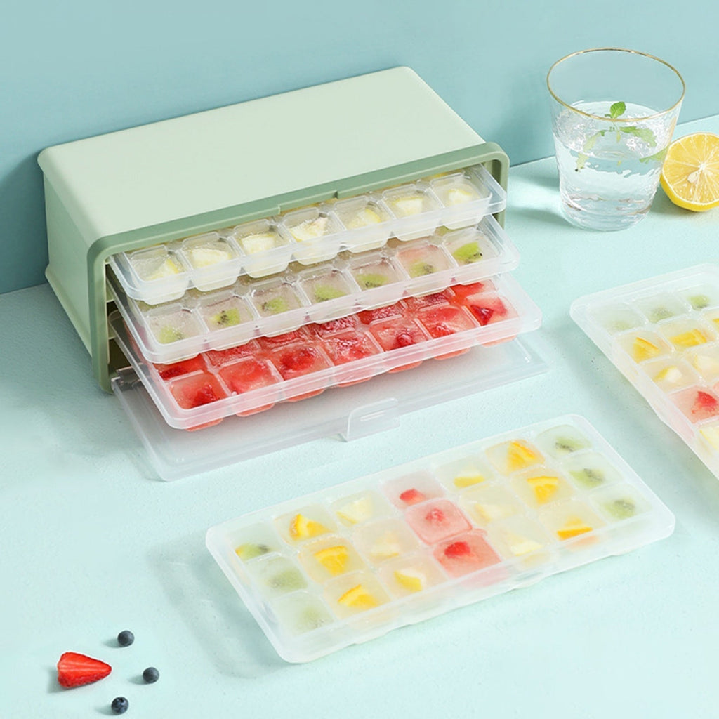 Sikunuo | Three-Layer Ice Cube Tray Box