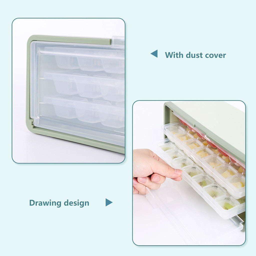 Sikunuo | Three-Layer Ice Cube Tray Box