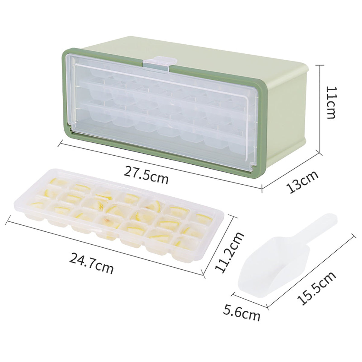 Sikunuo | Three-Layer Ice Cube Tray Box