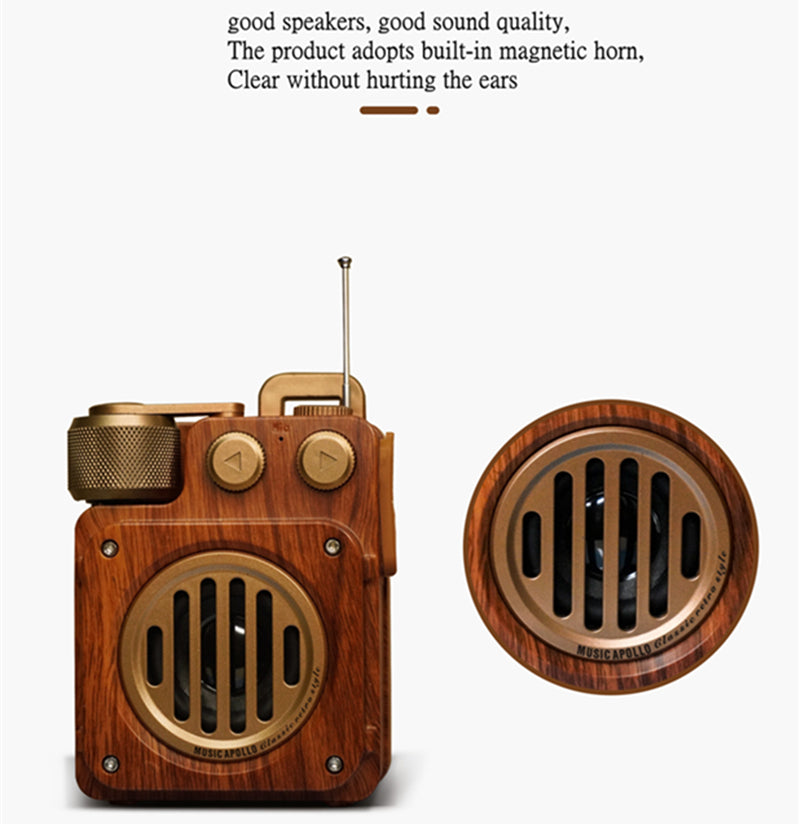 Sikunuo | American Style Retro Bluetooth Radio Speaker
