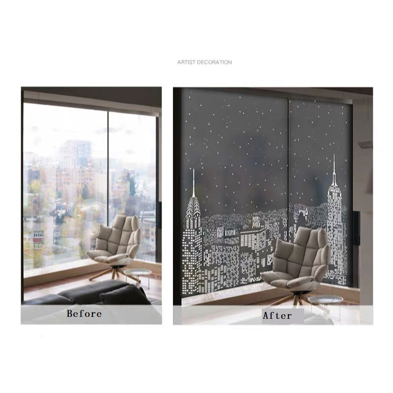 Sikunuo | Blackout Amazing City Night View Window Sticker
