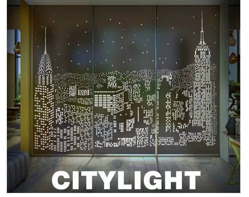 Sikunuo | Blackout Amazing City Night View Window Sticker