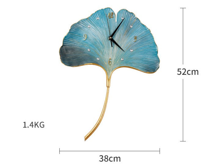 Sikunuo | Elegant Leaf Wall Silent Clock