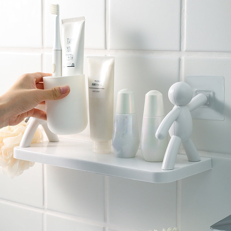 Sikunuo | Punch-Free Human Figure Bathroom Shelf