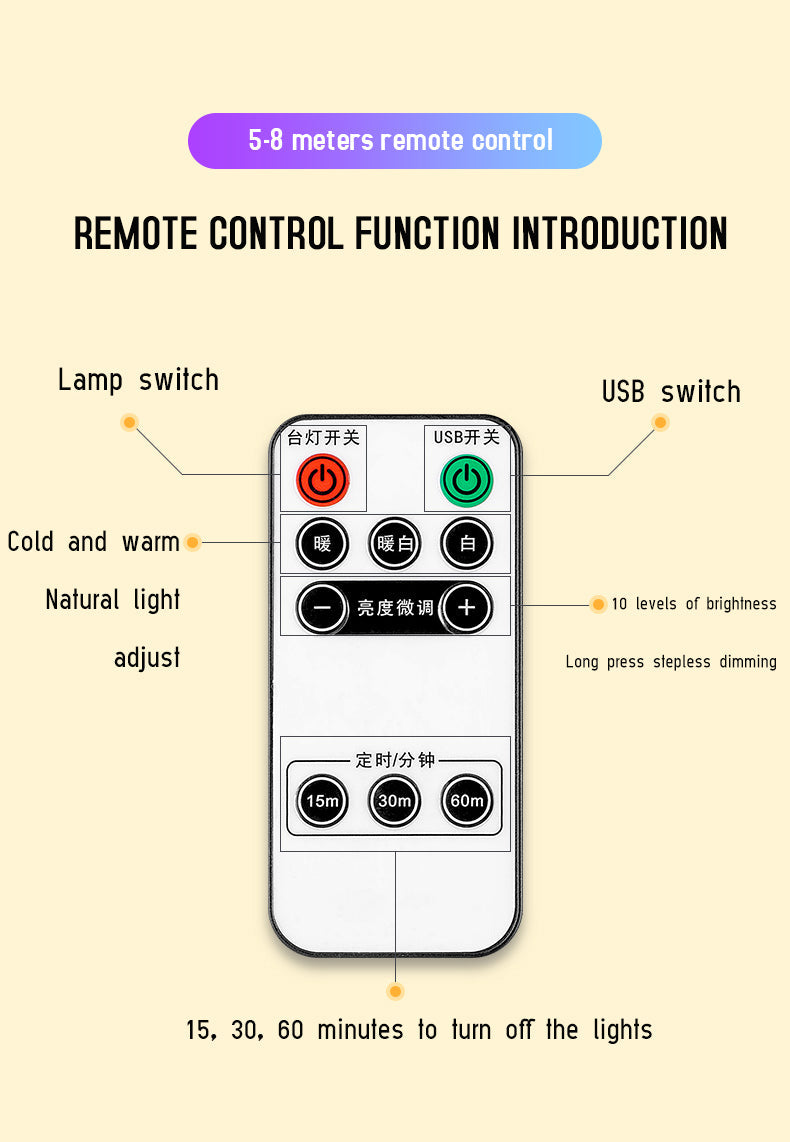 Sikunuo | Remote Control Luminous Night Light