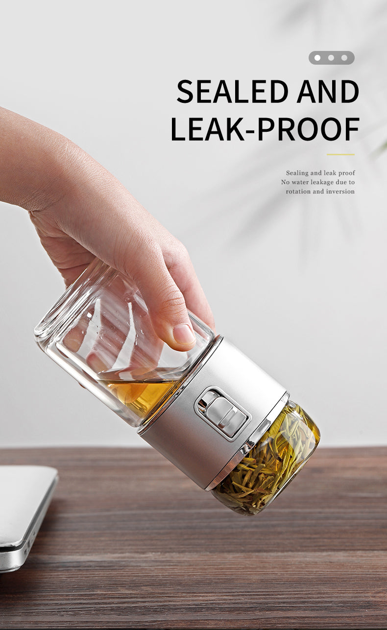 Sikunuo | Double Glass Tea Infuser Thermos Bottle