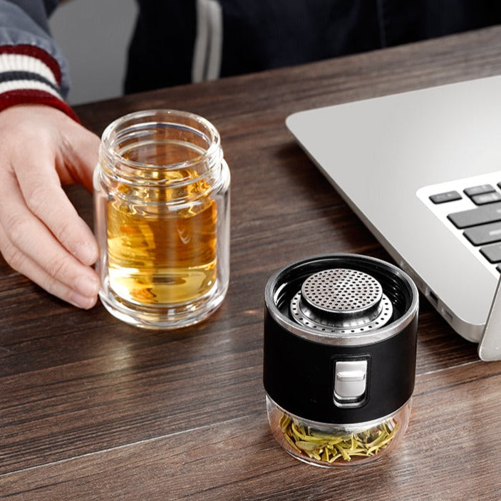 Sikunuo | Double Glass Tea Infuser Thermos Bottle
